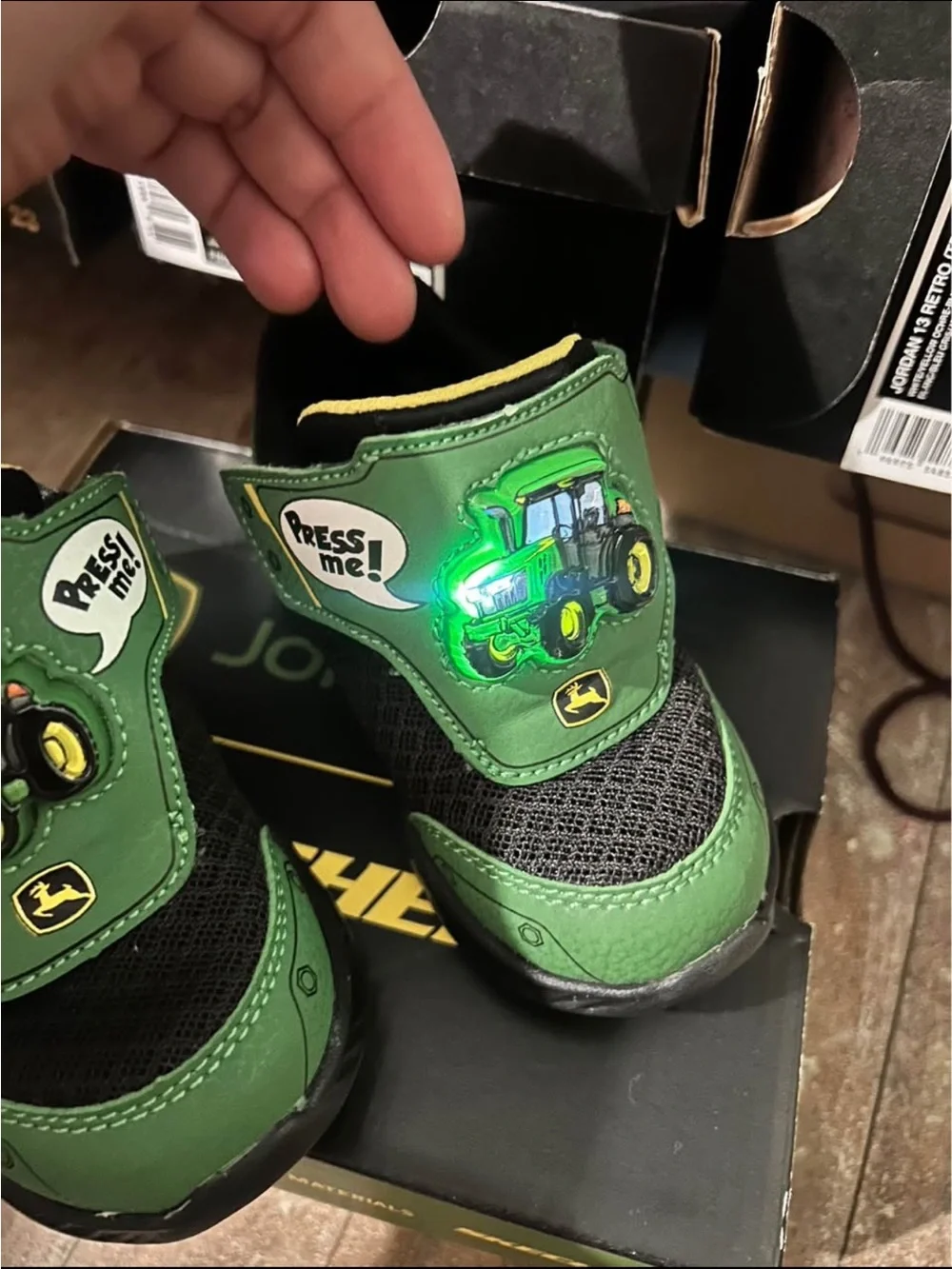 Toddler Skechers John Deere Green Tractor Light-Up Shoes